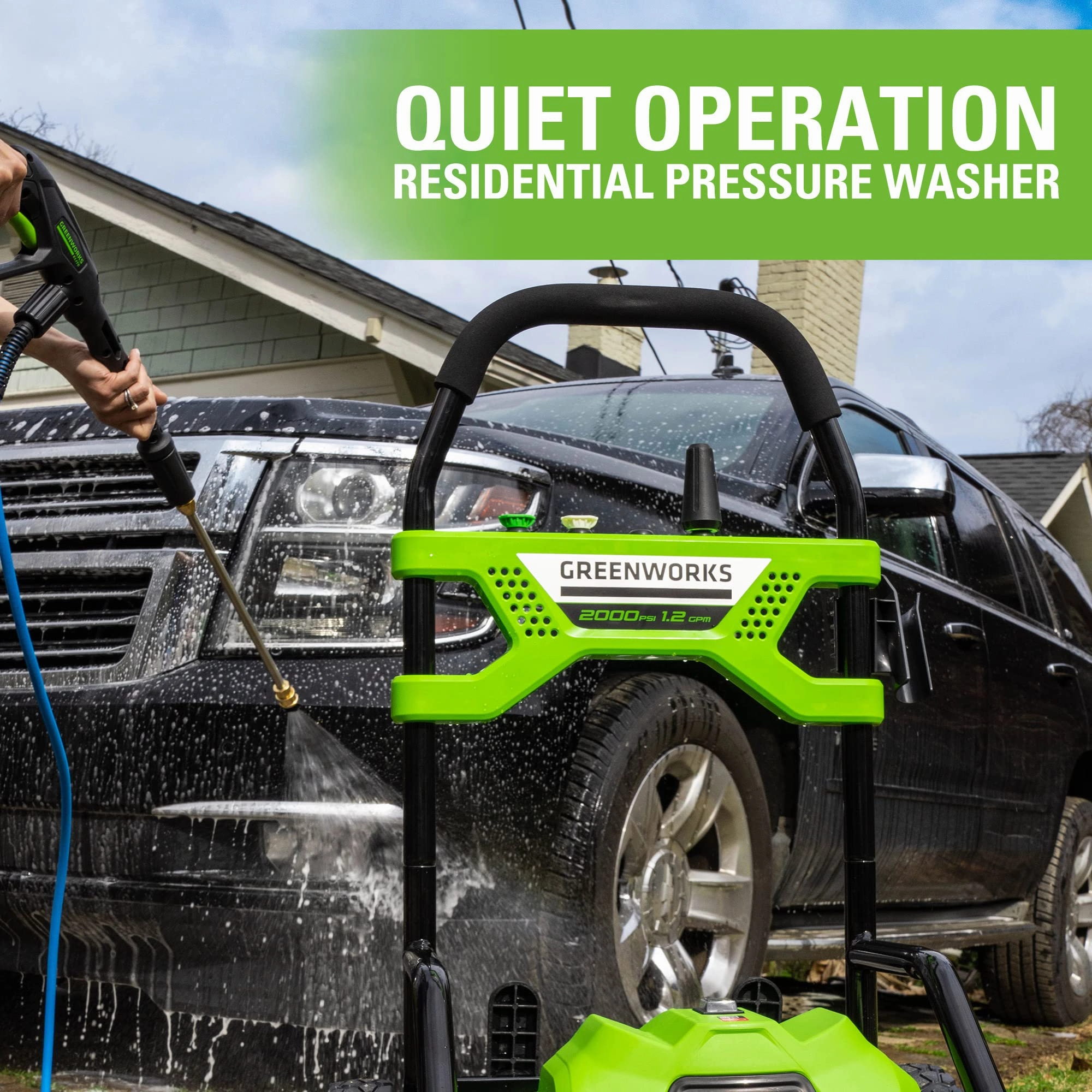 2000 PSI 1.2 GPM Electric Pressure Washer With Surface Cleaner and Foam Cannon