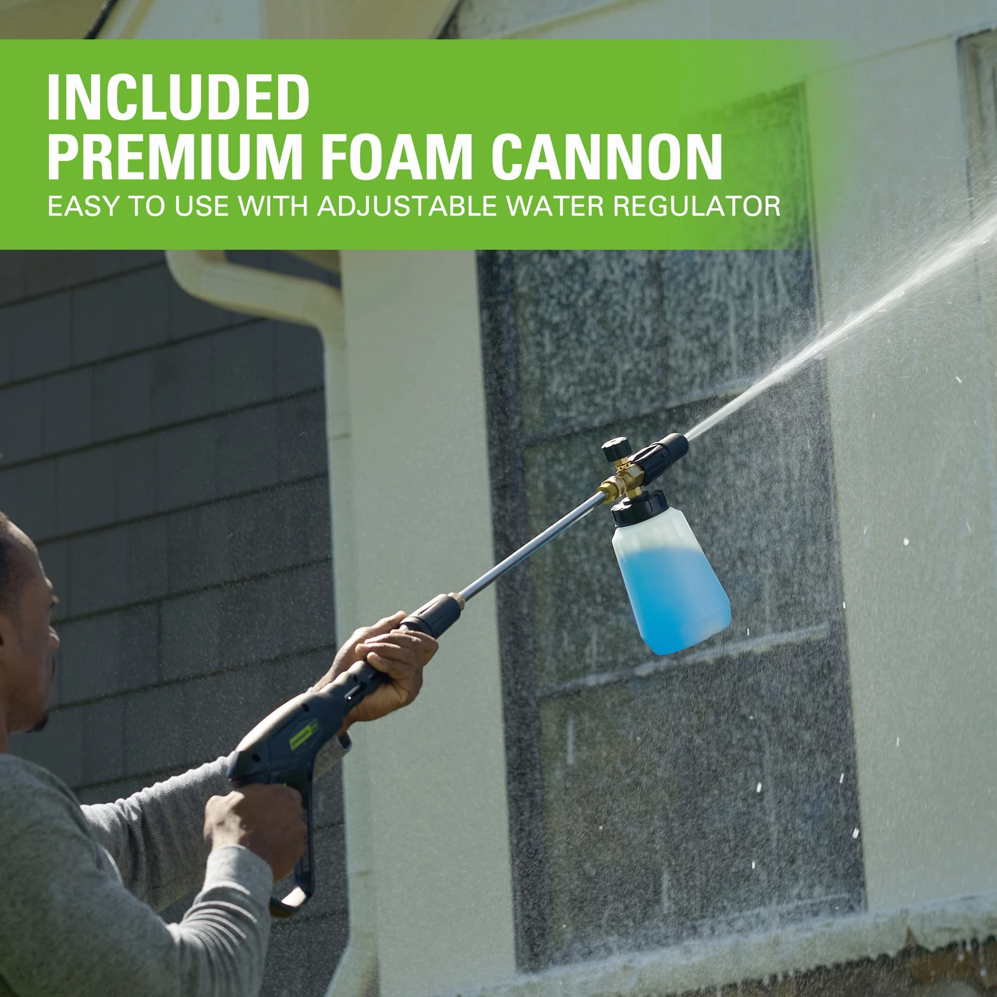 2000 PSI 1.2 GPM Electric Pressure Washer With Surface Cleaner and Foam Cannon
