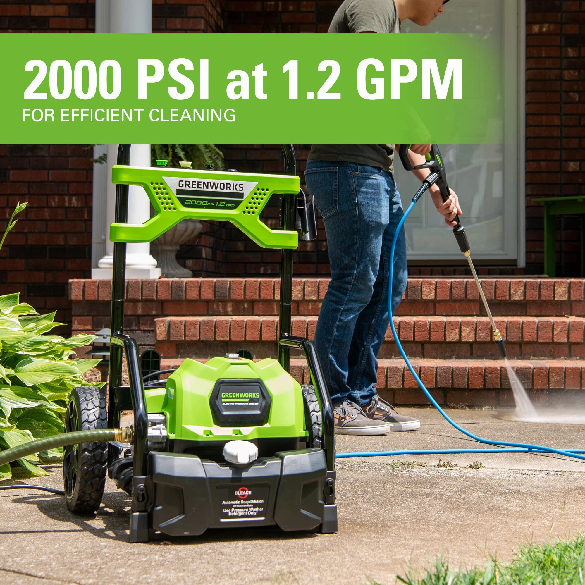 2000 PSI 1.2 GPM Electric Pressure Washer With Surface Cleaner and Foam Cannon