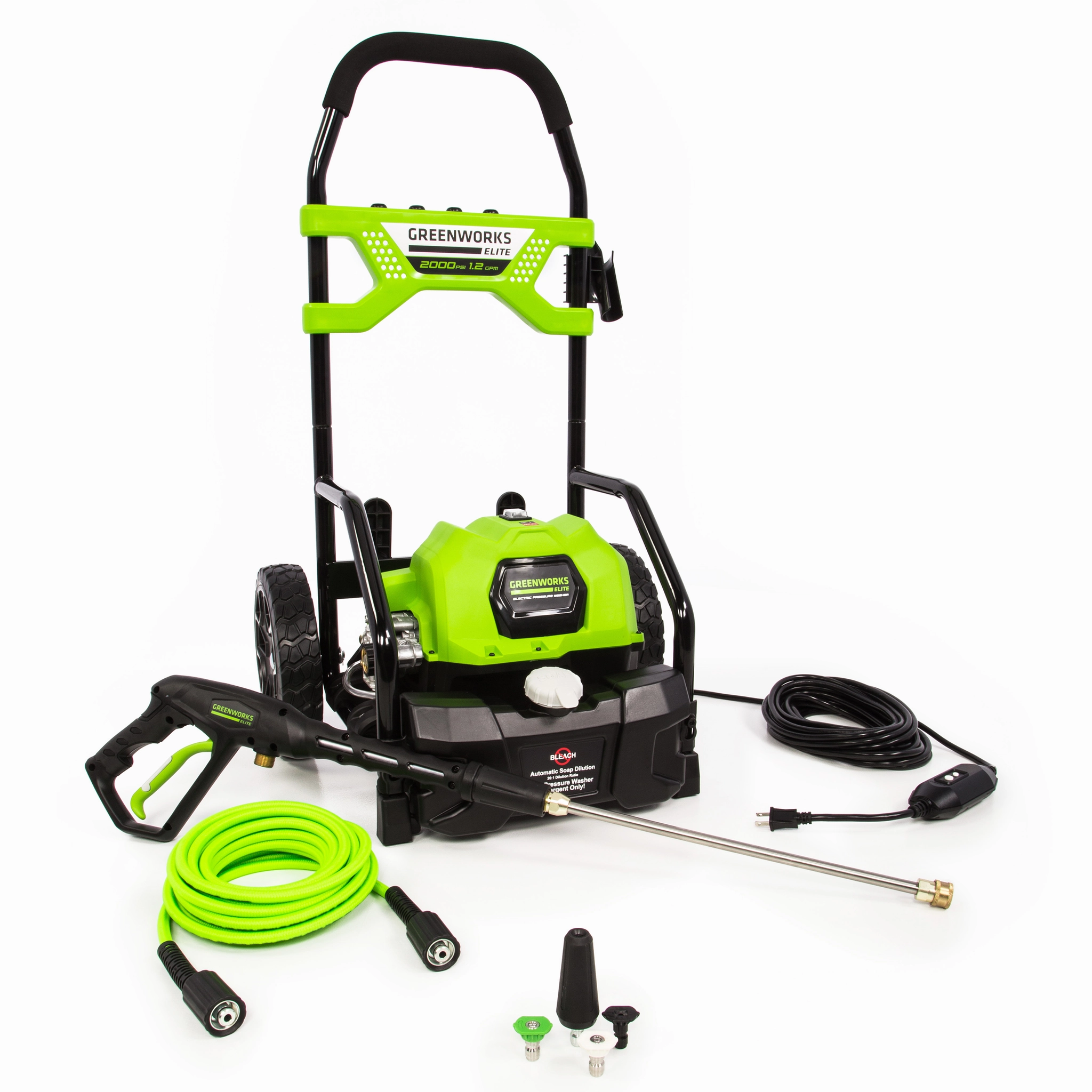 2000 PSI 1.2 GPM Electric Pressure Washer With Surface Cleaner and Foam Cannon