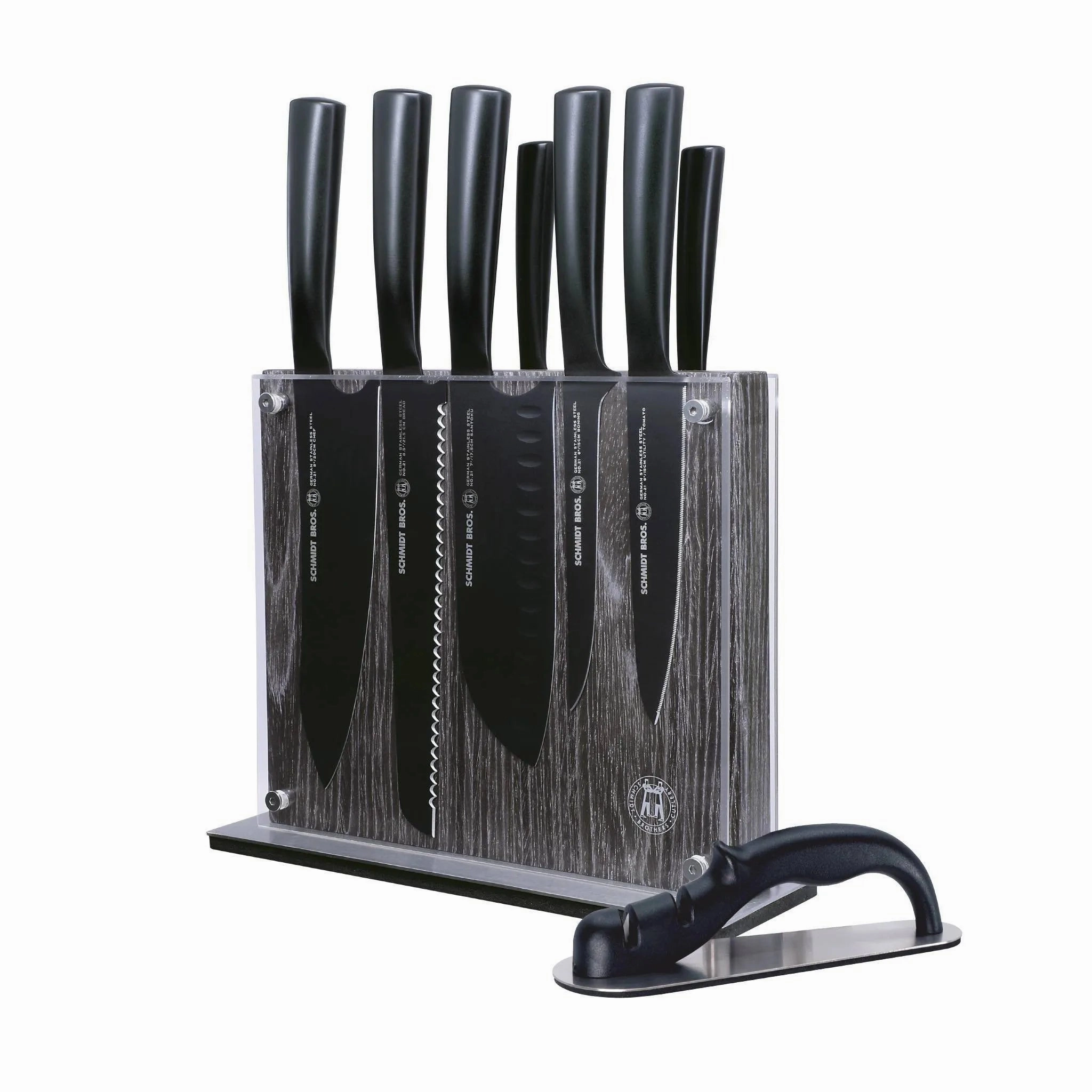 9pc Jet Black Series Knife Block Set
