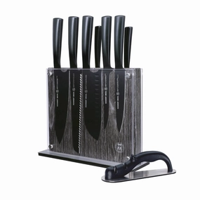9pc Jet Black Series Knife Block Set