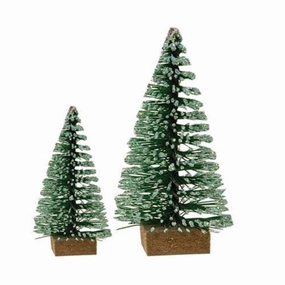*12/Set Mini Frosty Bottle Brush Trees