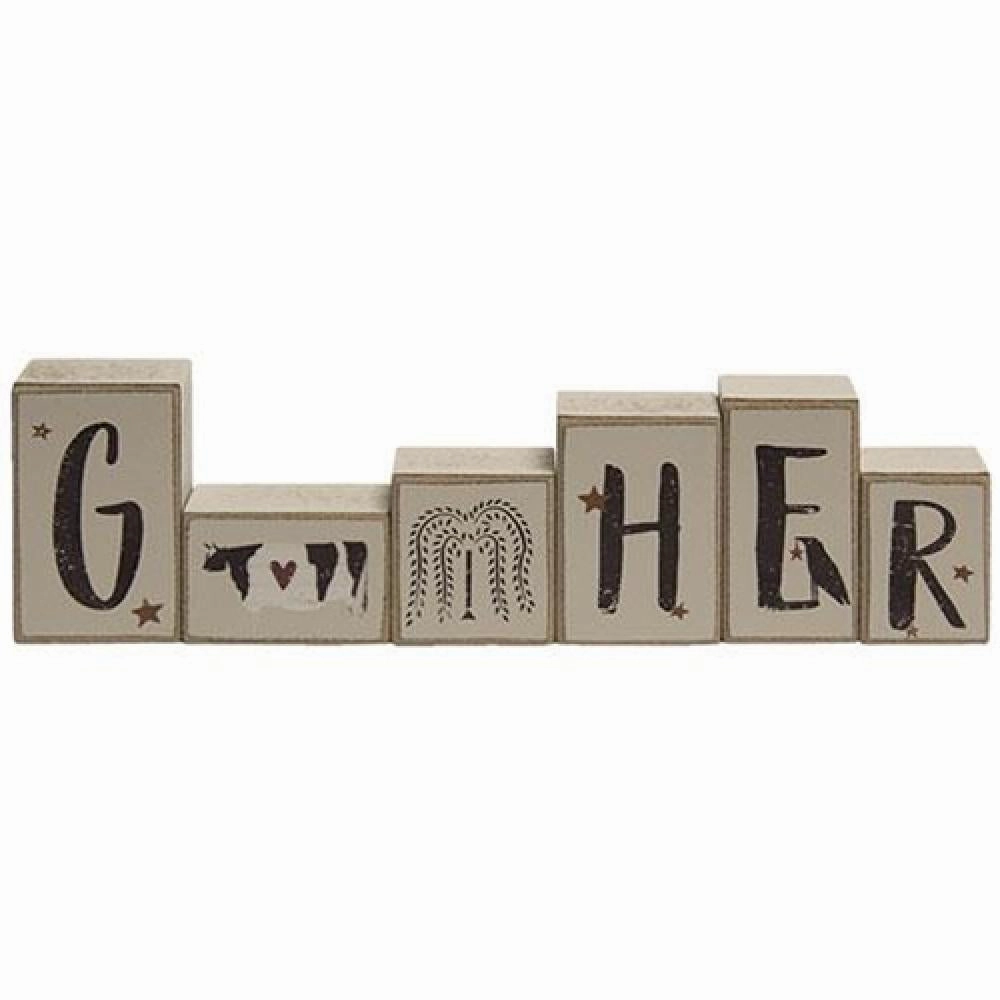 *6/Set Primitive "Gather" Letter Blocks