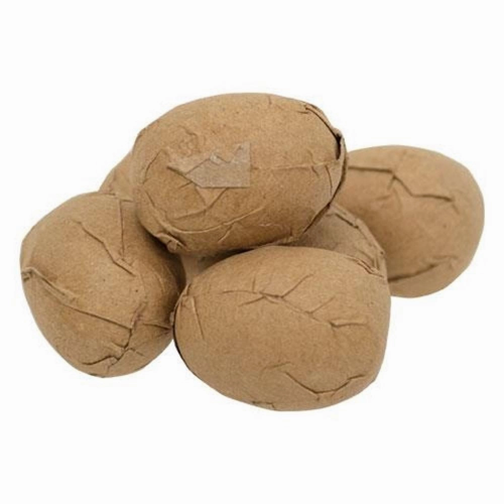 *6/Set Small Brown Paper Eggs
