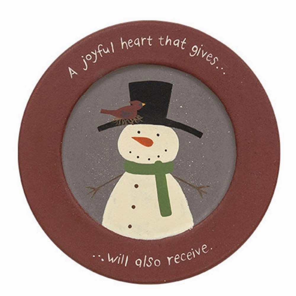 *A Joyful Heart Snowman Plate