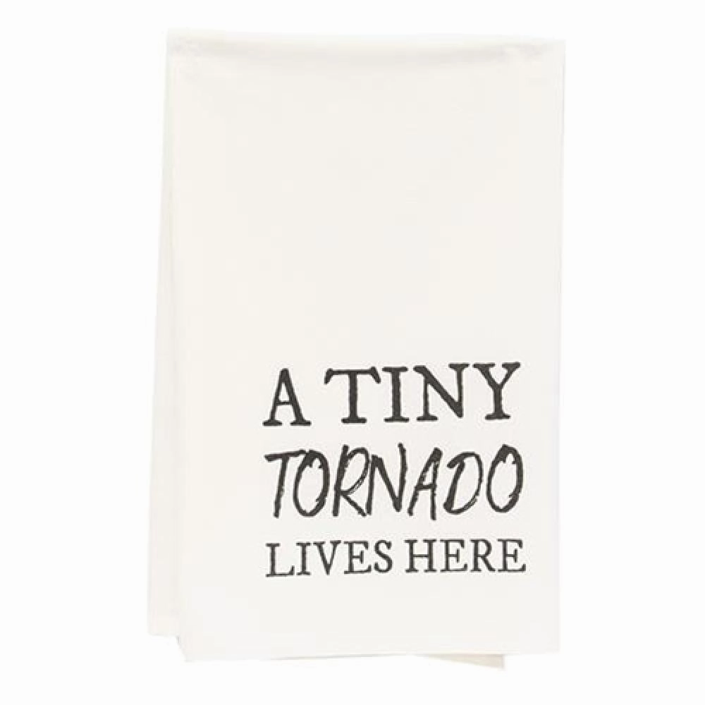 *A Tiny Tornado Lives Here Dish Towel