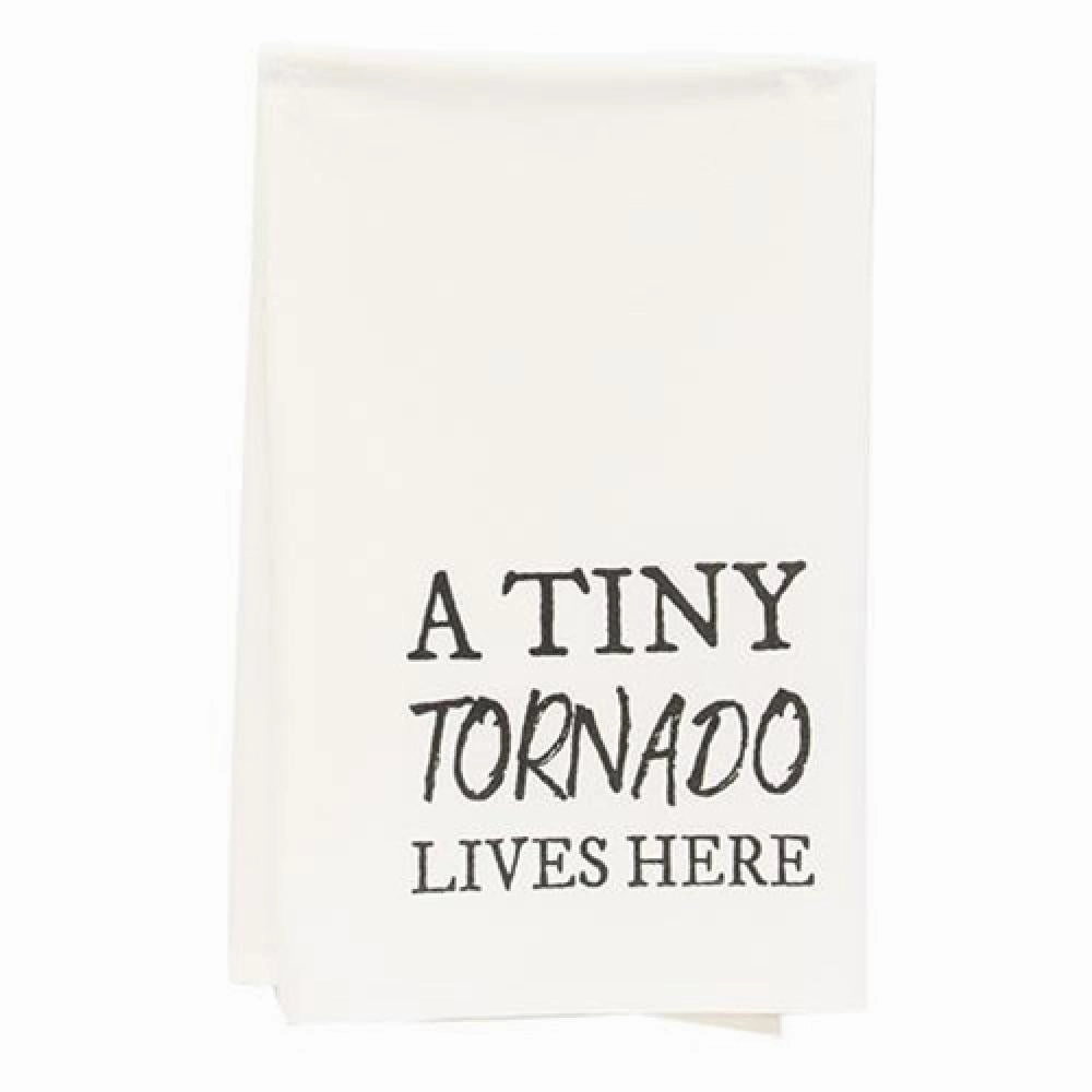 *A Tiny Tornado Lives Here Dish Towel