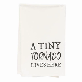 *A Tiny Tornado Lives Here Dish Towel