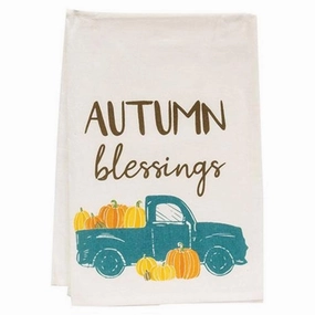 *Autumn Blessings Truck Dish Towel
