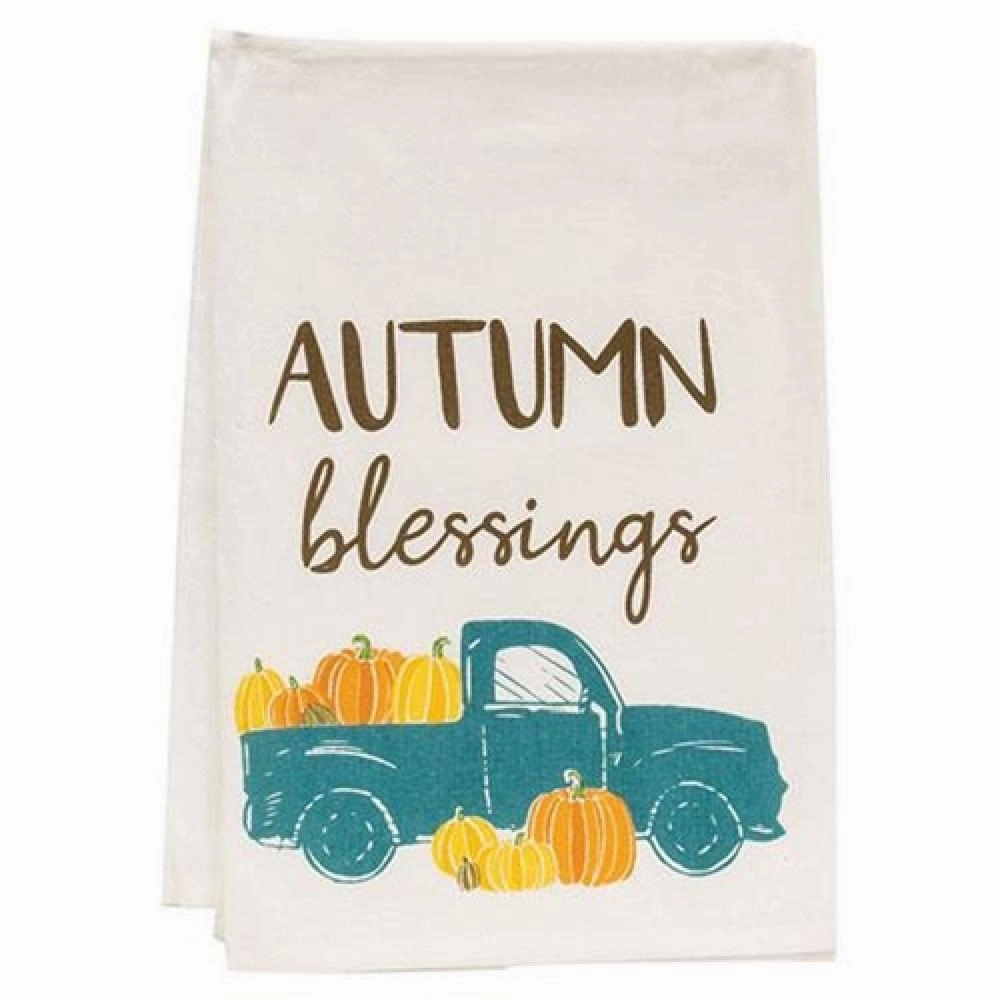 *Autumn Blessings Truck Dish Towel