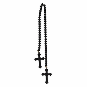 *Beaded Cross Garland 45" Black