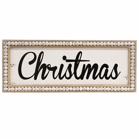 *Beaded Distressed Christmas Sign