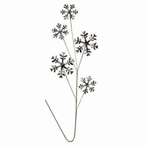 *Black & White Plaid Snowflake Spray 27"