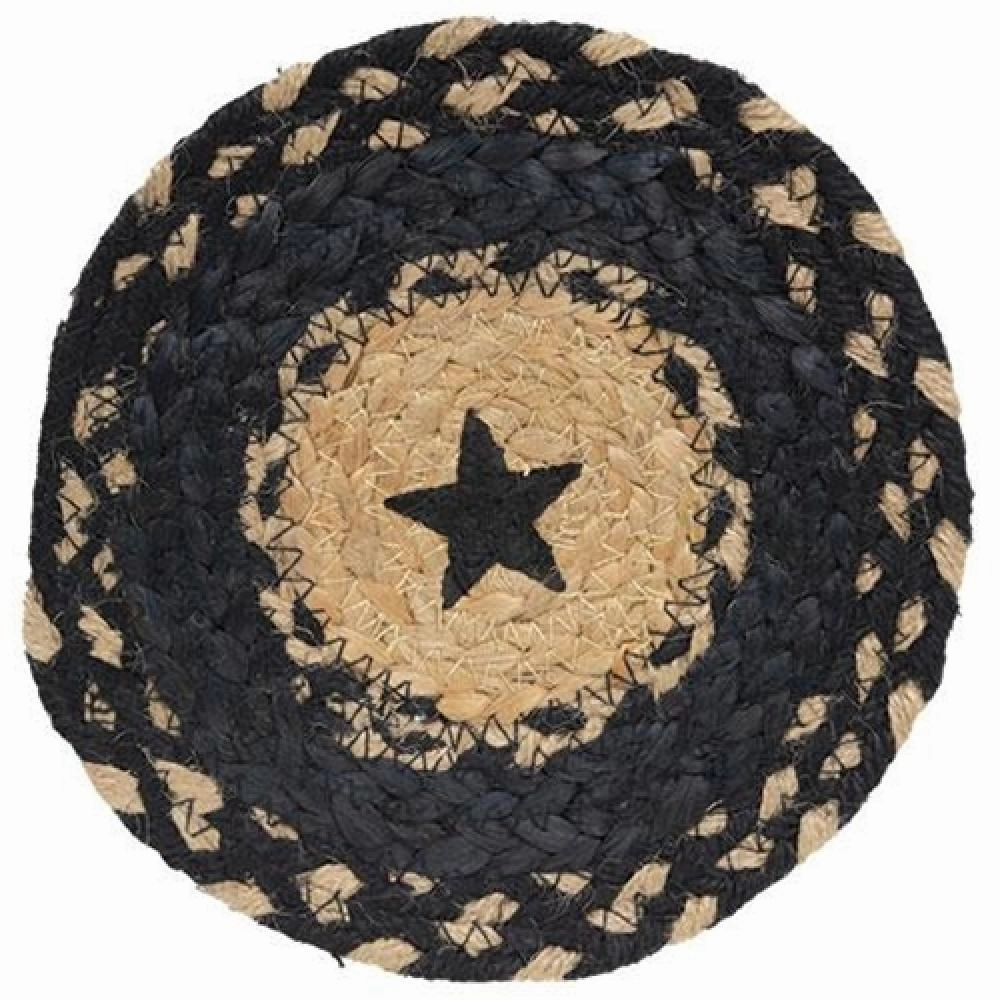*Braided Black Star Jute Trivet