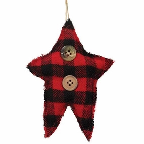 *Buffalo Check Star Ornament