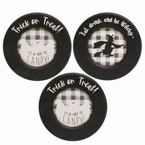 *Buffalo Check Trick or Treat Plate 3 Asstd.