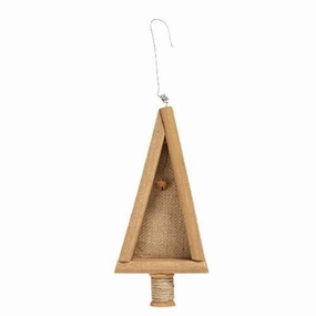 *Burlap & Wood Christmas Tree Ornament