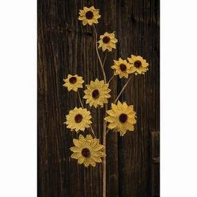 *Burlap Daisy Spray Yellow