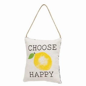 *Choose Happy Lemon Pillow Ornament