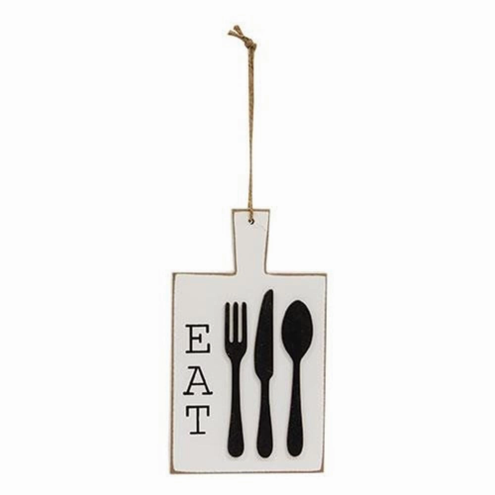 *Distressed EAT Cutting Board Ornament