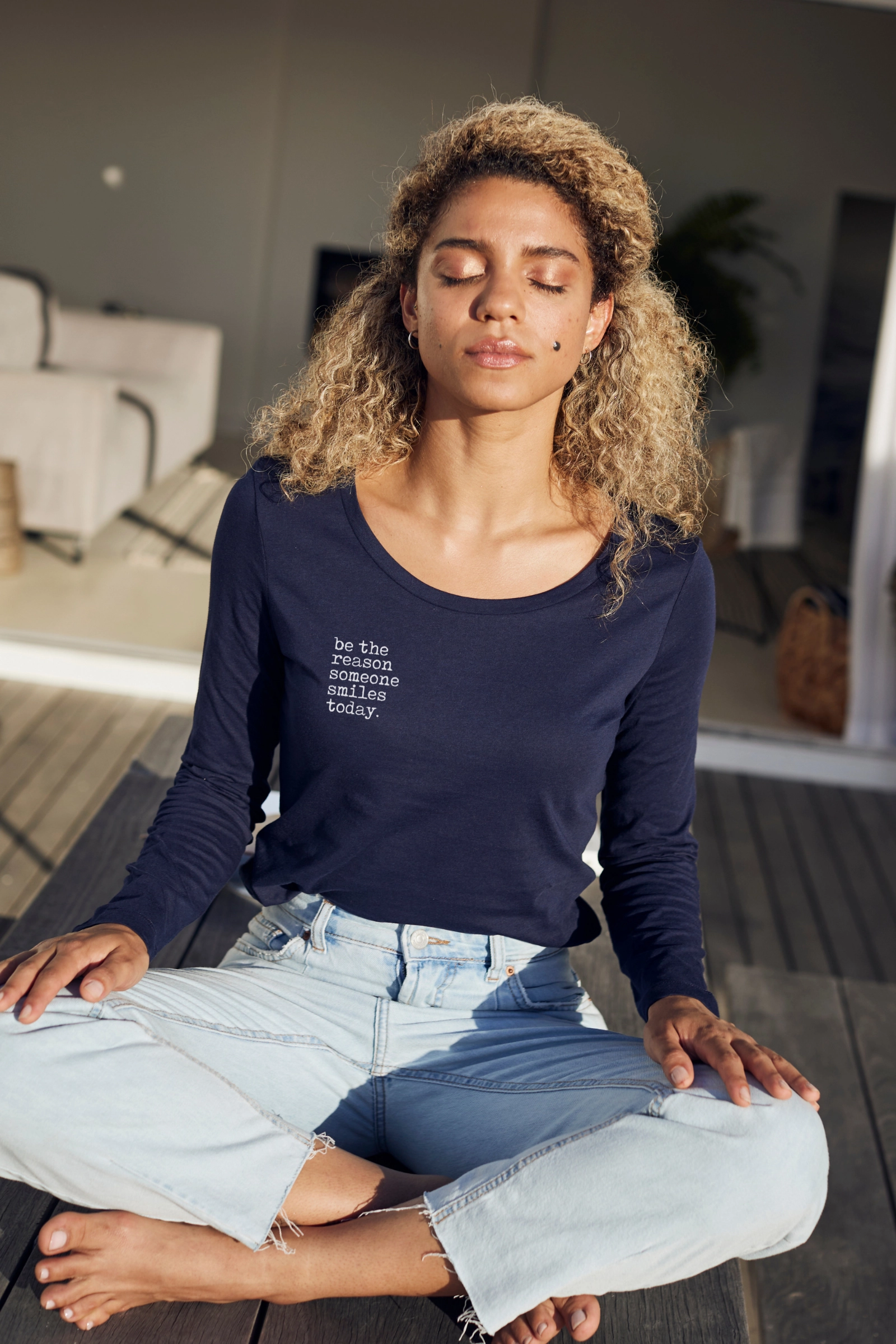 "Smile" Long Sleeve Tee