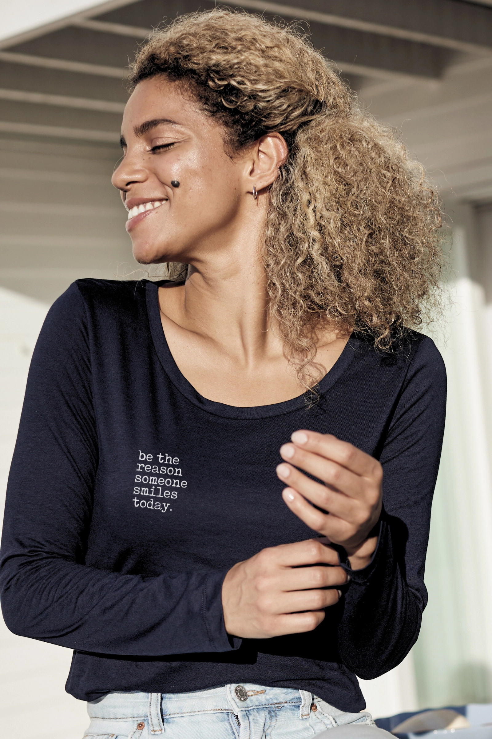 "Smile" Long Sleeve Tee