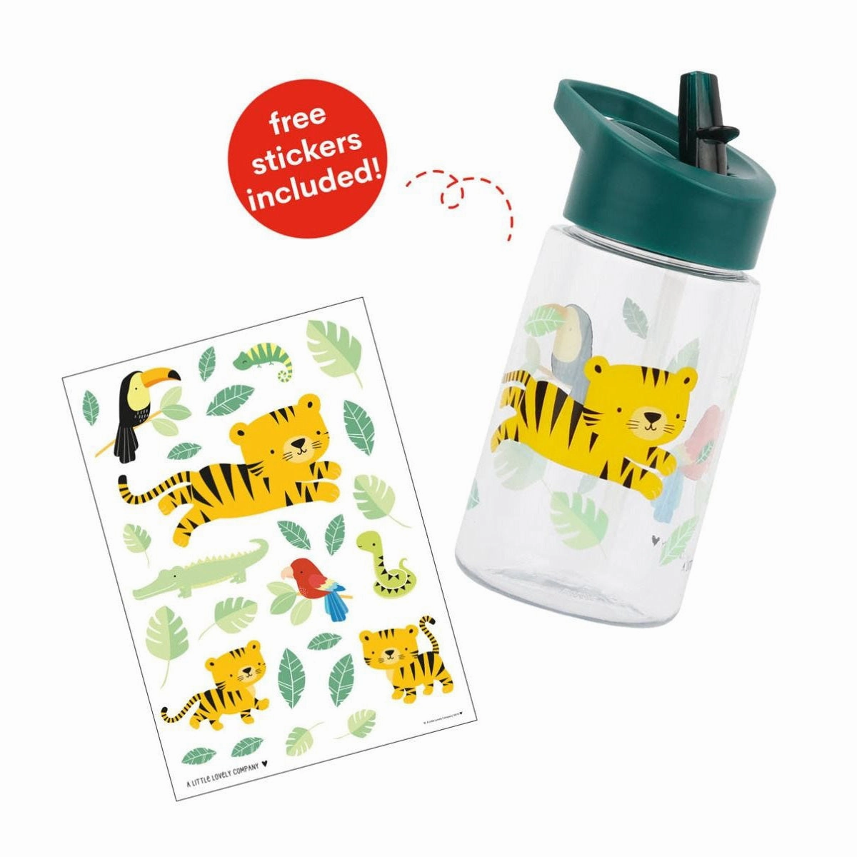 A Little Lovely Company Drink Bottle Jungle Tiger