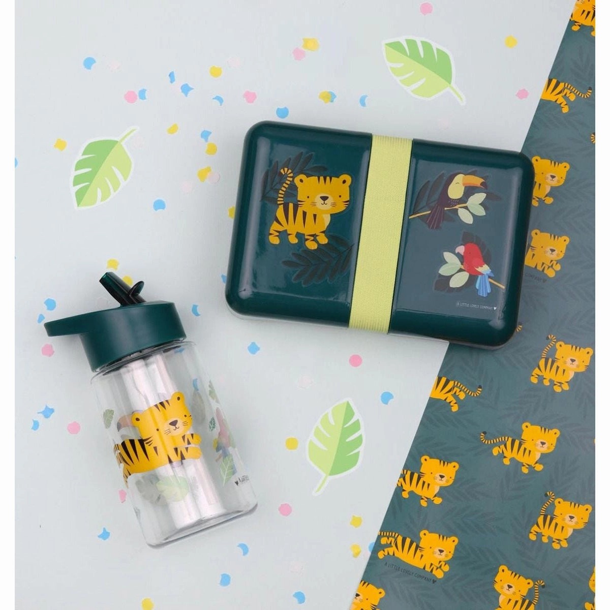 A Little Lovely Company Drink Bottle Jungle Tiger