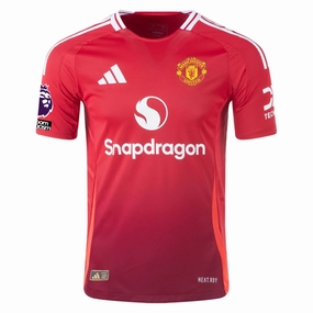adidas Manchester United Authentic Home Jersey w/ EPL   No Room For Racism Patches 24/25 (MUFC Red/Bright Red)