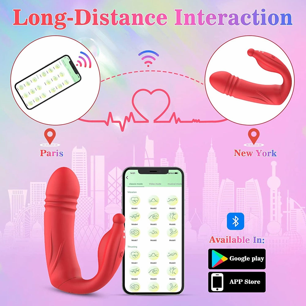 APP Wearable Vibrators Telescopic Vibrating Panties Clitoral G Spot Vibration Massager
