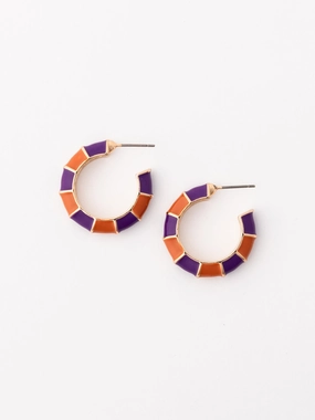 Ashlynn Earrings | Purple   Orange