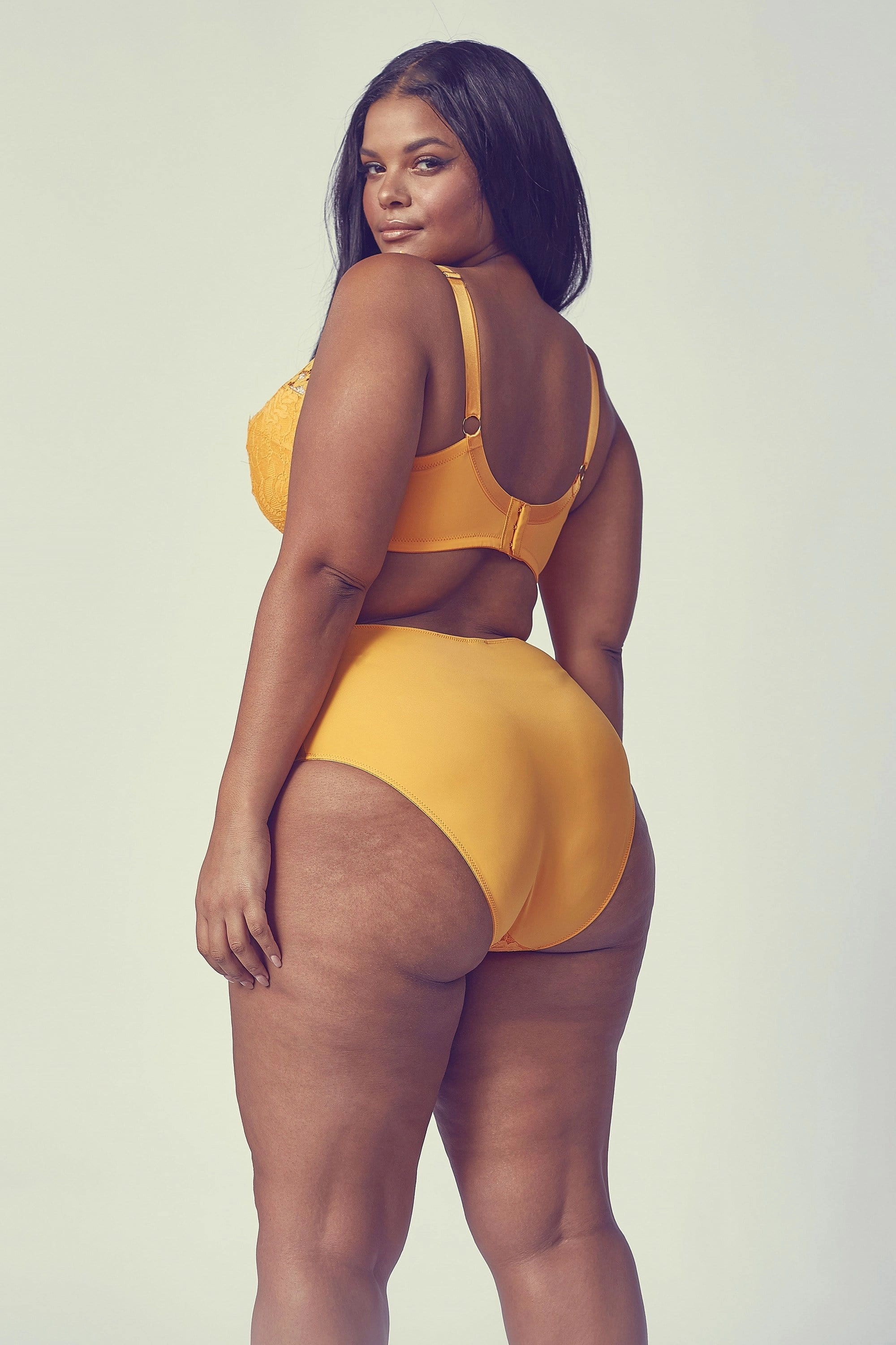 Aspen Mustard Lace Sling Bra