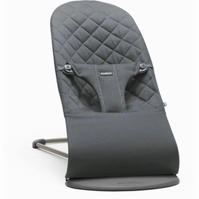 BabyBjörn Bouncer Bliss, Cotton, Classic Quilt, Anthracite Anthracite Cotton