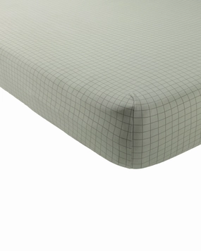 Bamboo Crib Sheet - Sage Grid