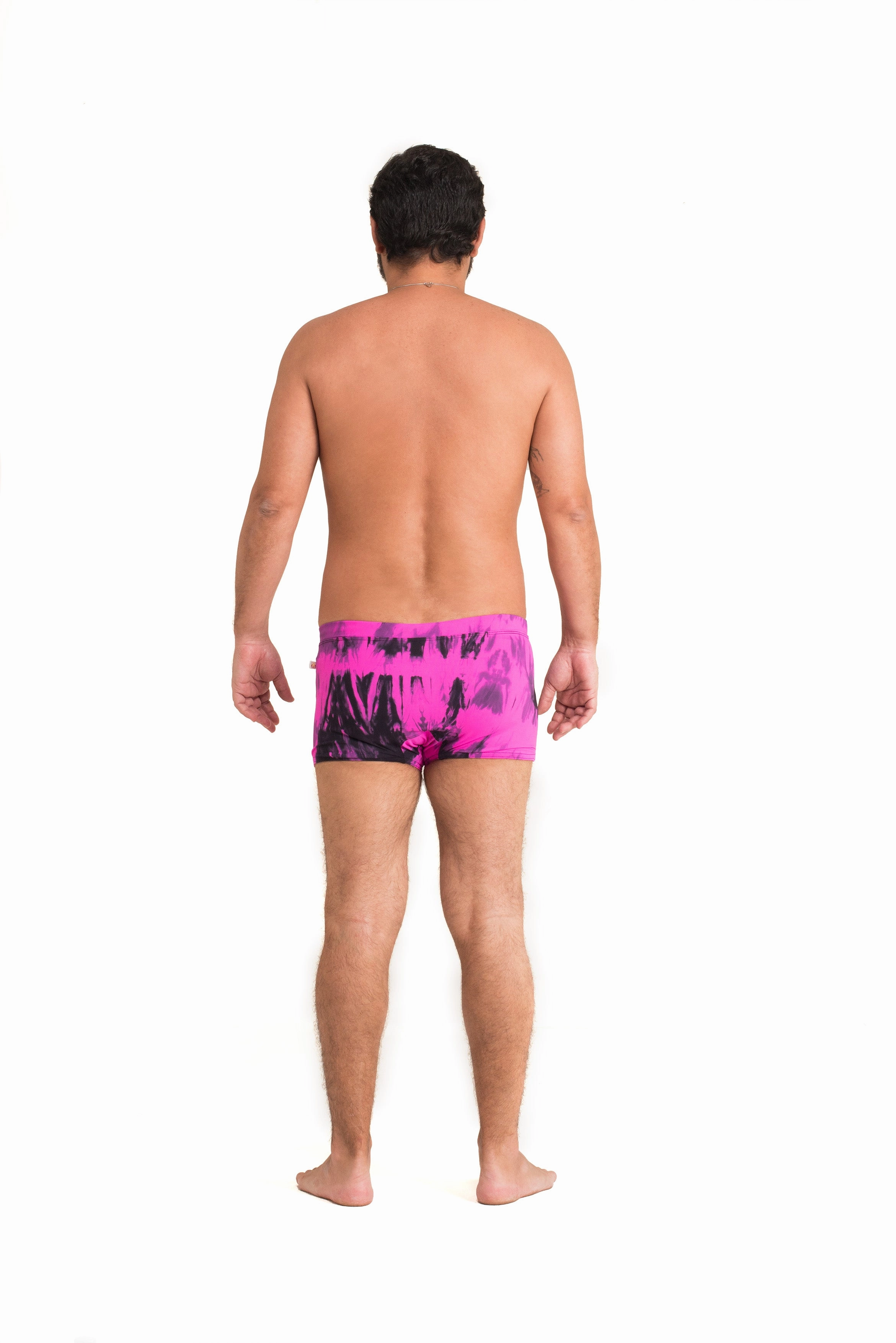 Brazilian Style Trunks, Tie Dye Purple, Cool Form Light