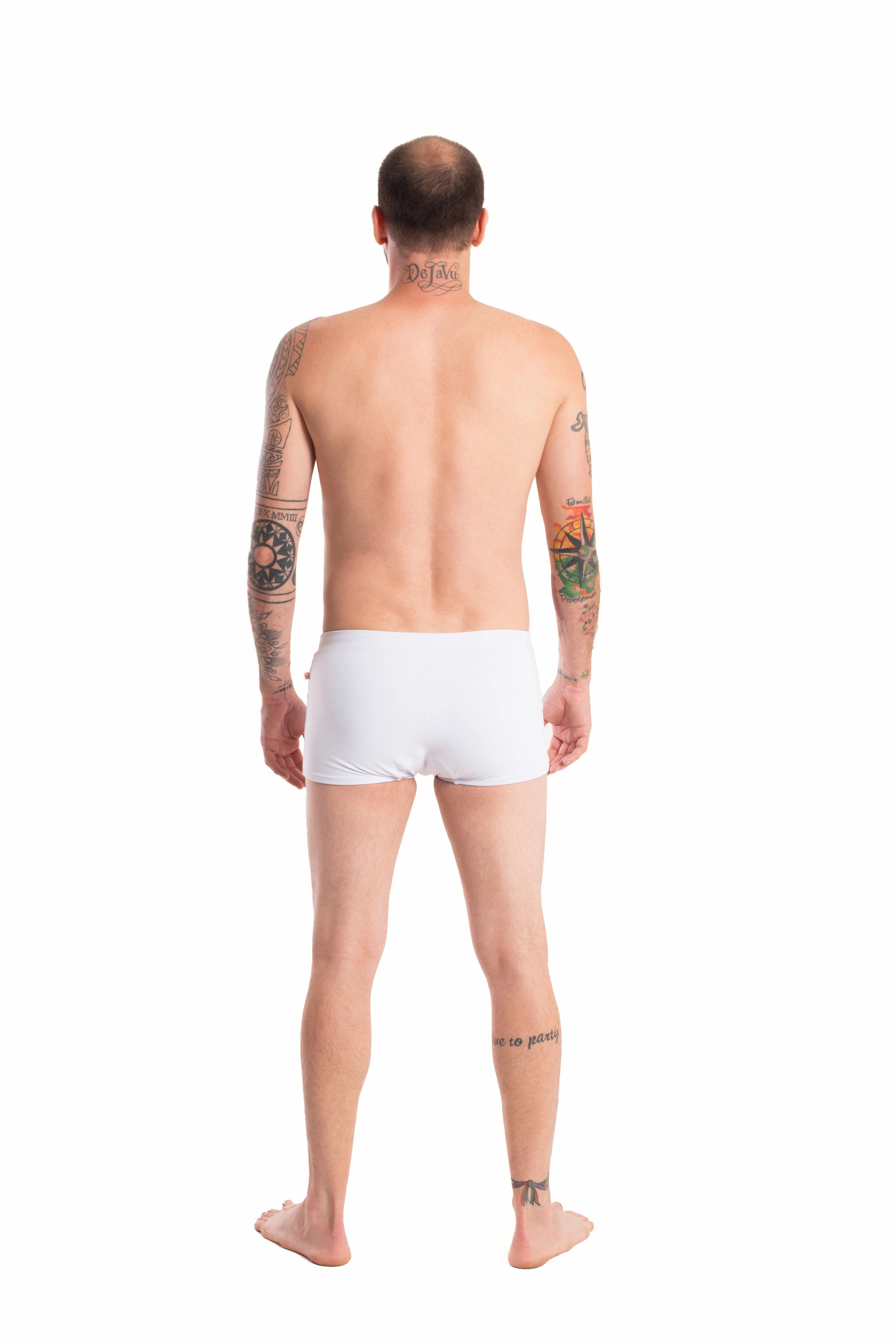 Brazilian Style Trunks, White, Cool Form Light