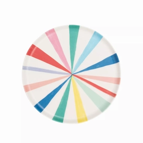 Bright Stripe Reusable Bamboo Plates