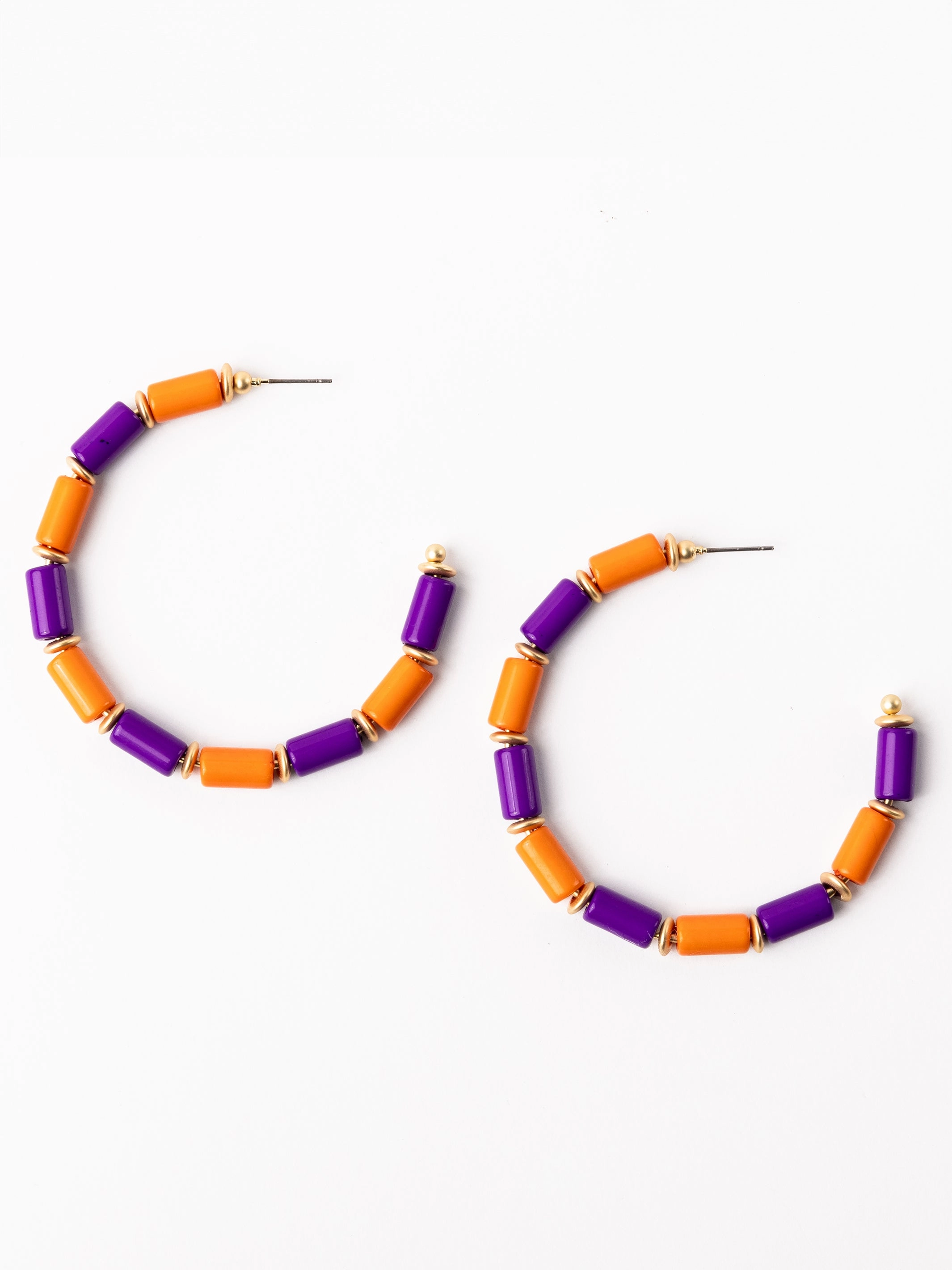 Cara Earrings | Purple   Orange