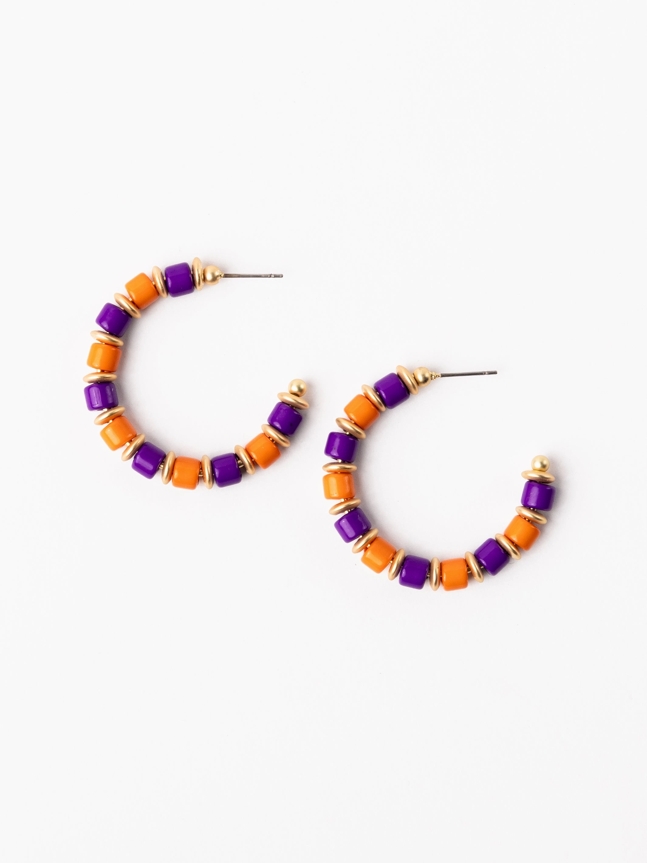 Cara Earrings | Purple   Orange