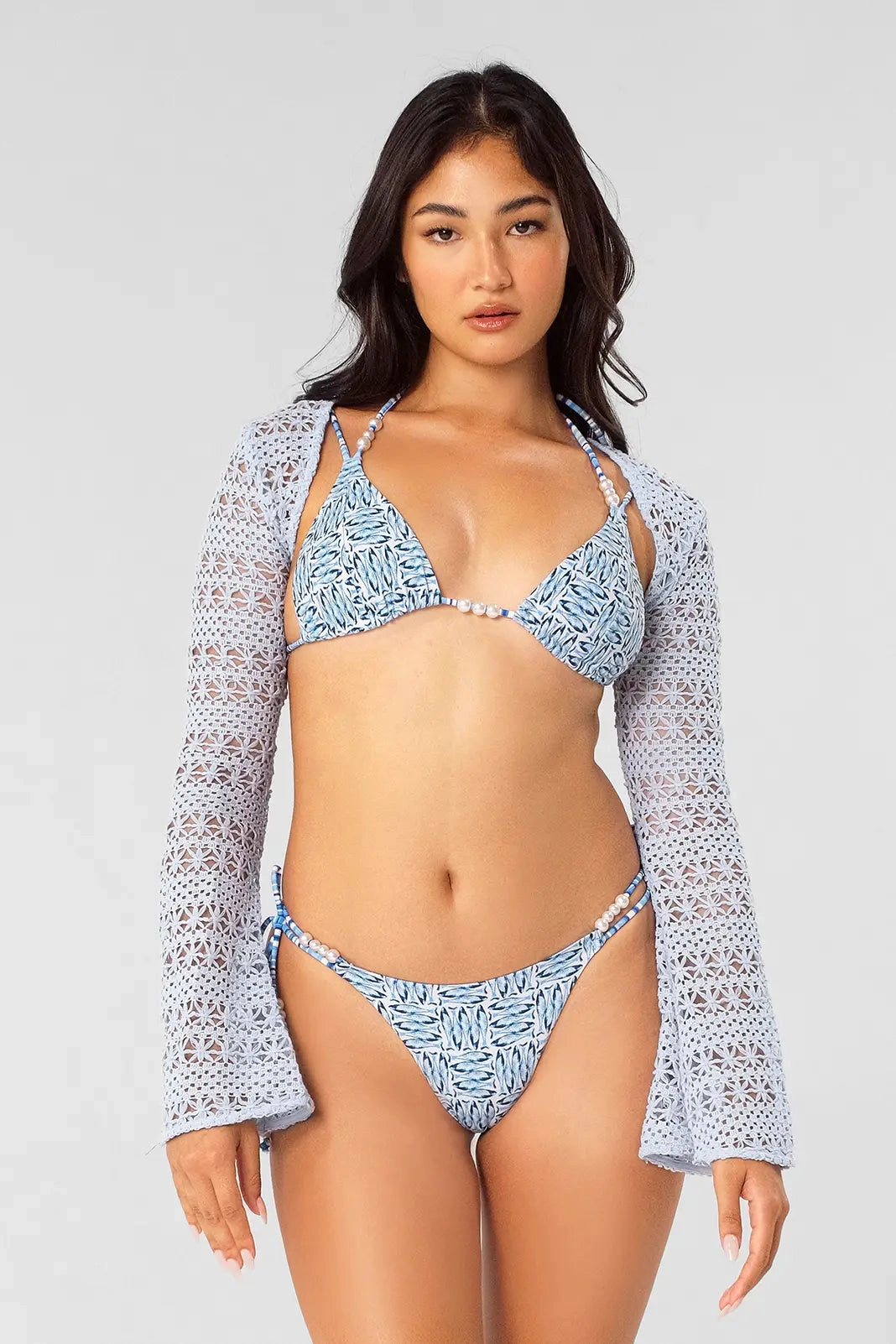 Corinne Knit Shrug / Blue Ballad