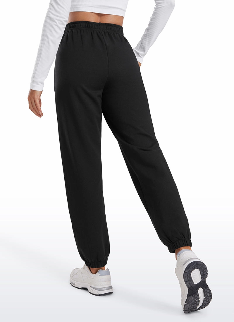 Cotton Fleece Sweatpants Pockets Joggers 28"