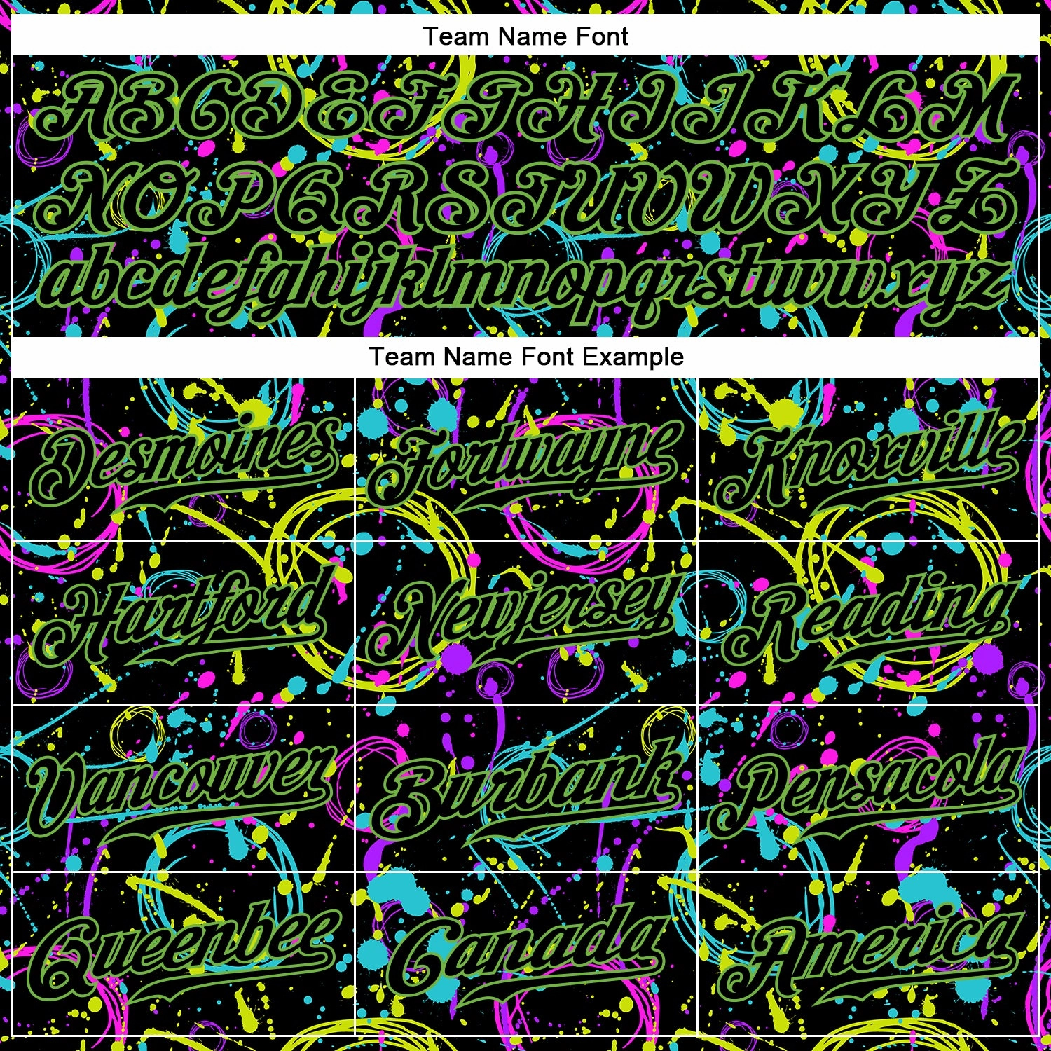 Custom Graffiti Pattern Black-Neon Green 3D Neon Splatter Authentic Baseball Jersey