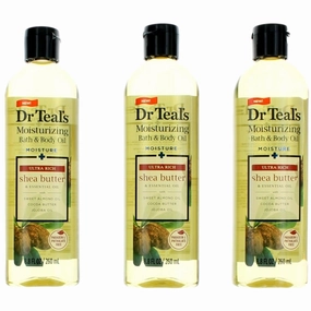 Dr. Teal's Unisex Moisturizing Bath and Body Oil - Ultra Rich Shea Butter, 3 Pack