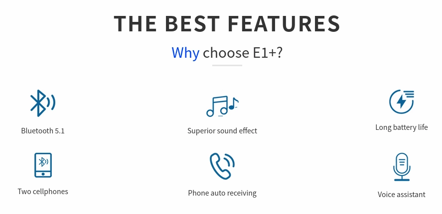 EJEAS E1  Bluetooth Helmet Headset