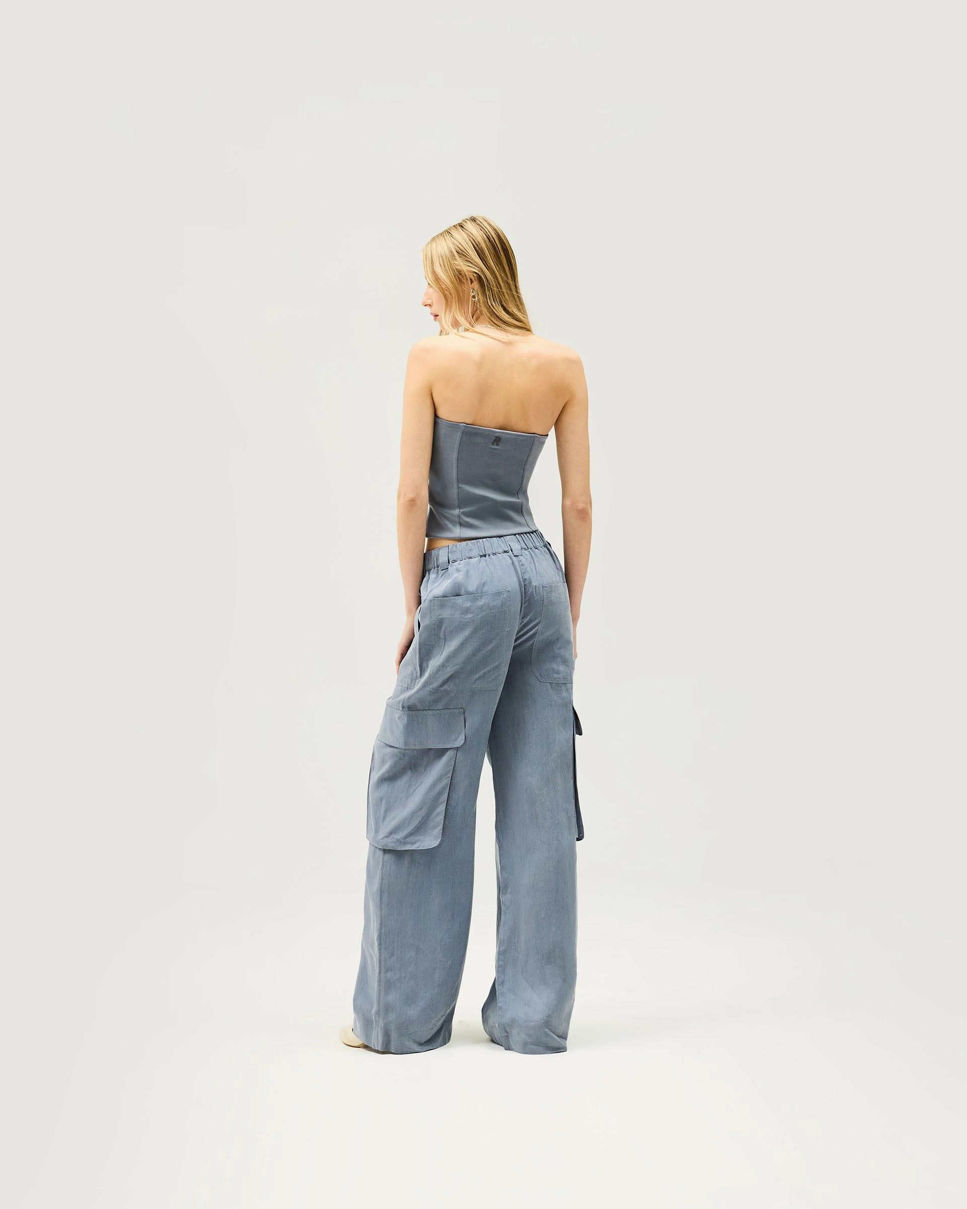 Elevate Strapless Top - Steel Blue