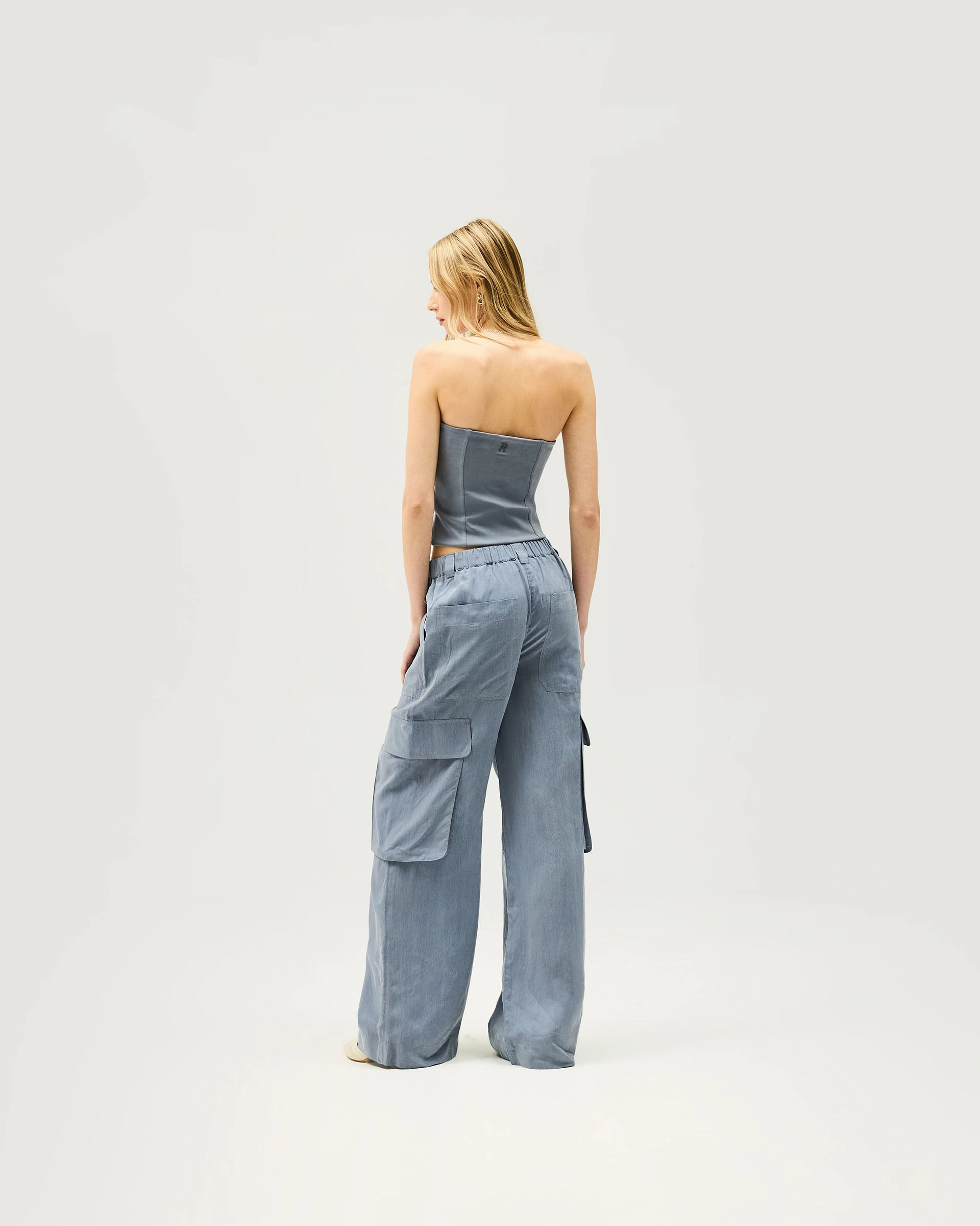 Elevate Strapless Top - Steel Blue