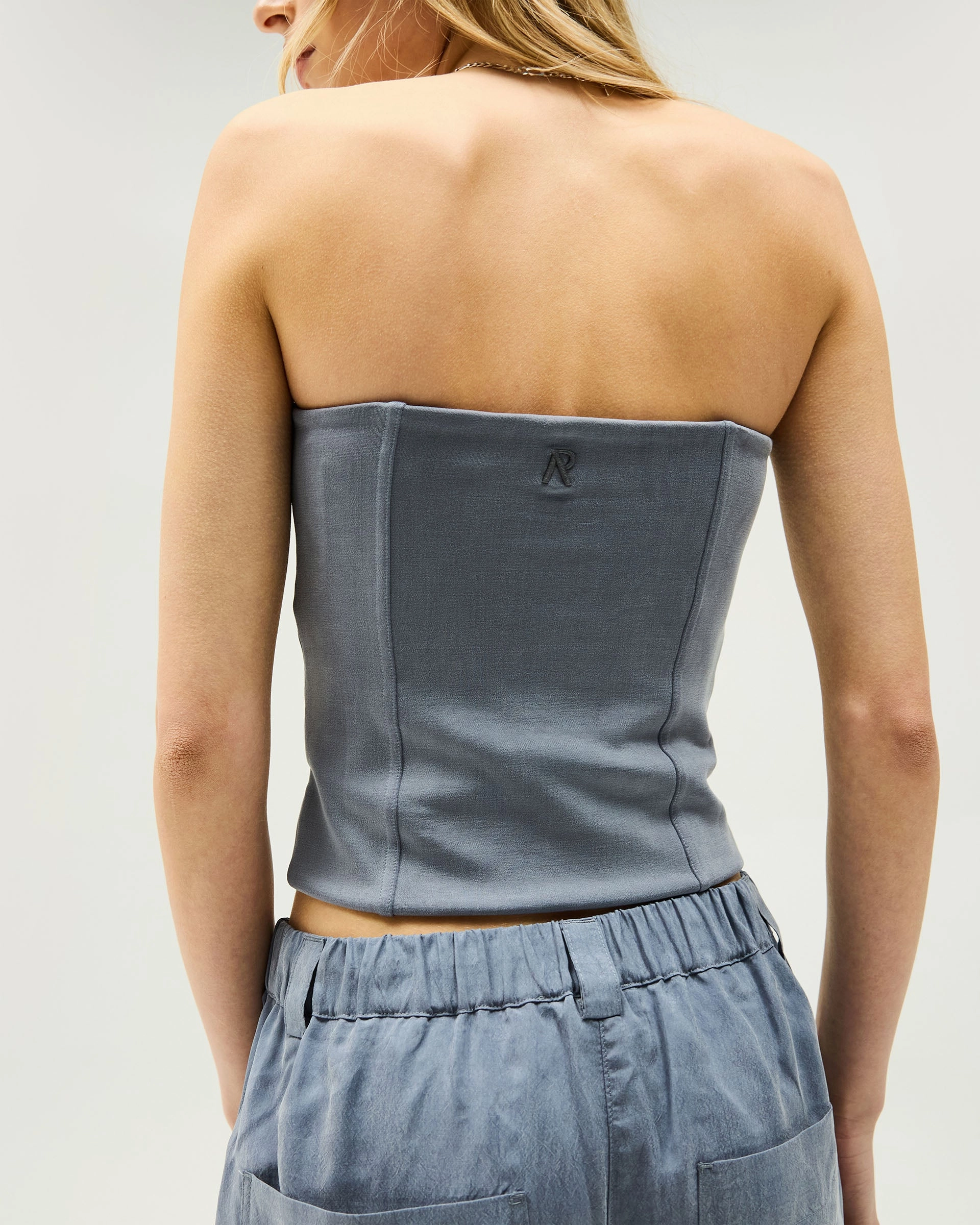 Elevate Strapless Top - Steel Blue