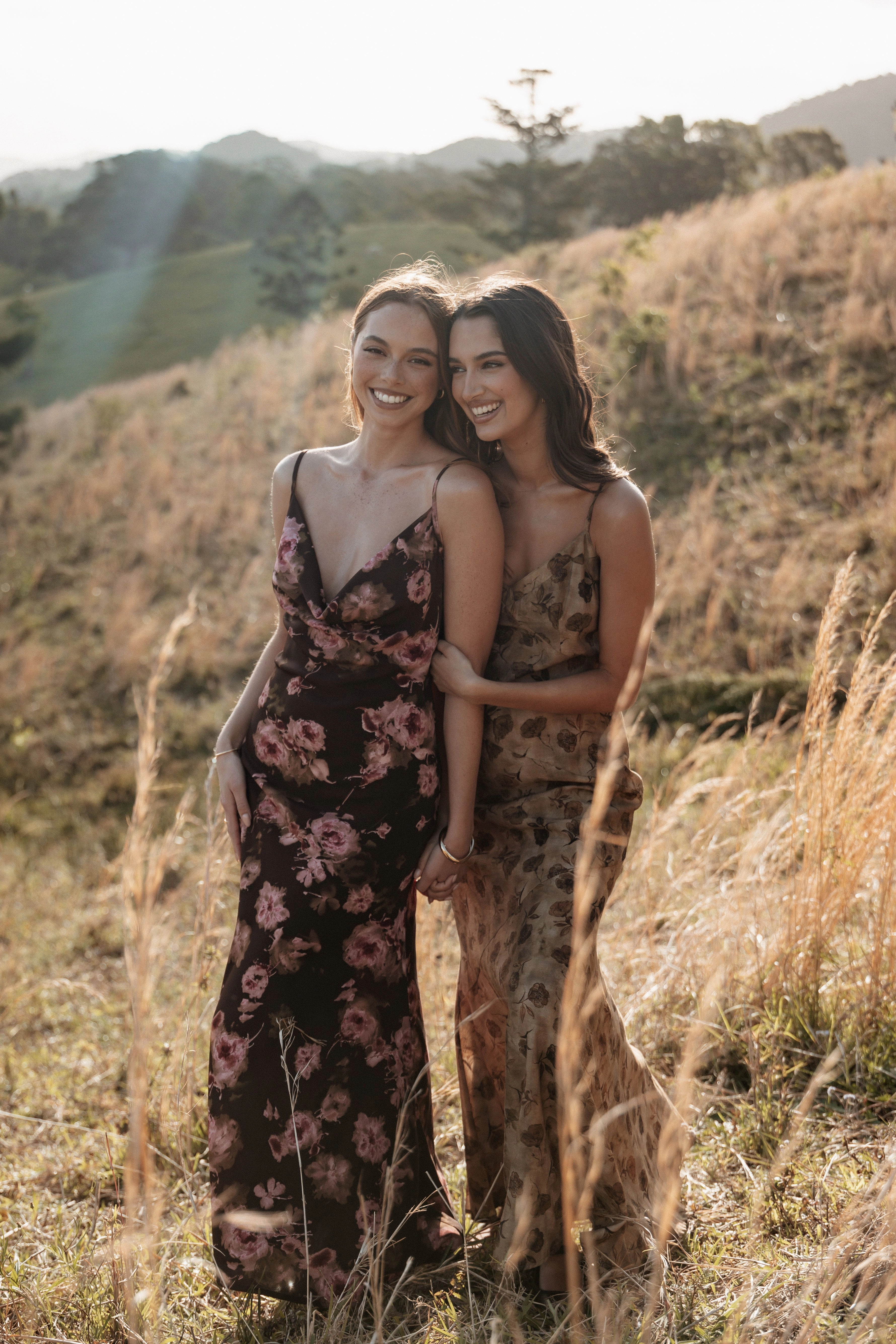Enya Maxi Dress - Chocolate Floral