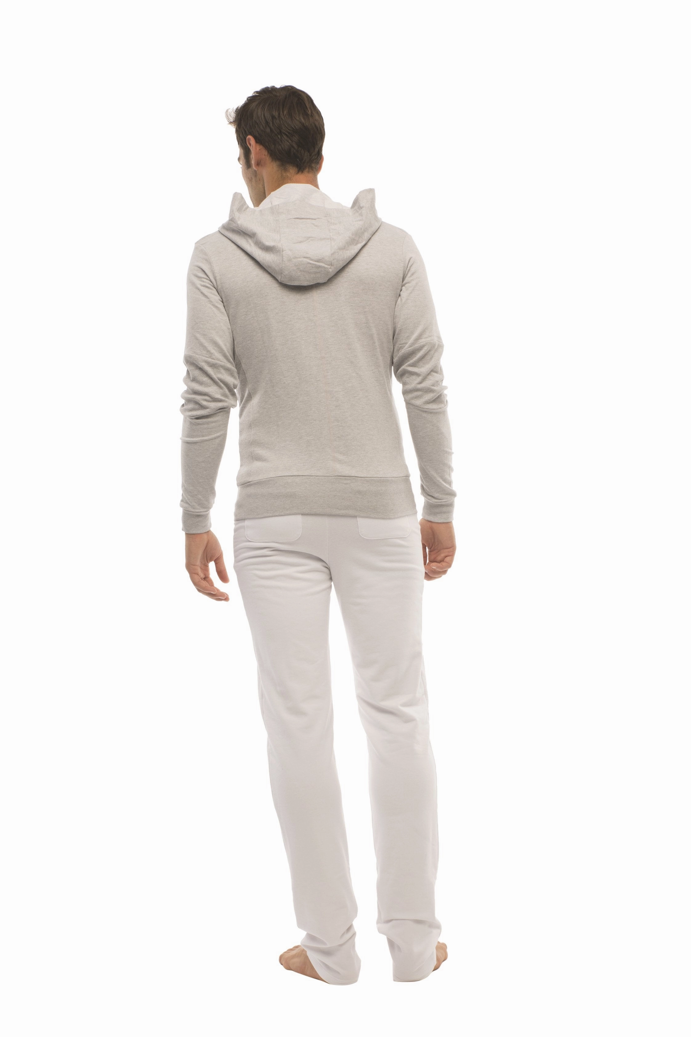 Form-fit Crossover Yoga Track Performance Hoodie (Heather Gray)